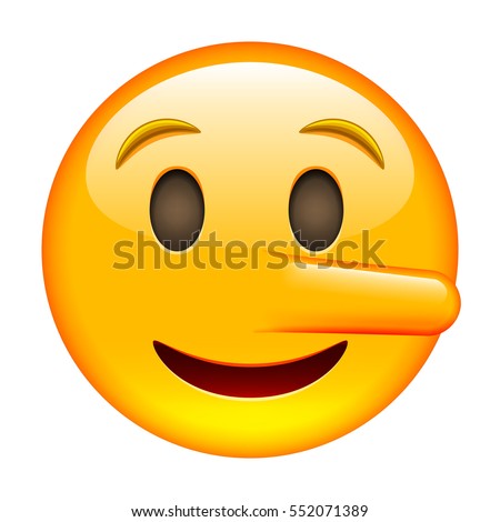 Liar Smile Emoticon Smile Icon Yellow Stock Vector 552071389 - Shutterstock