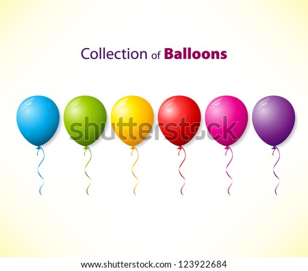 Collection of color balloons