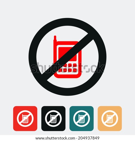 no cell phone sign vector illustration stock vector 204937849 no cellphone use sign