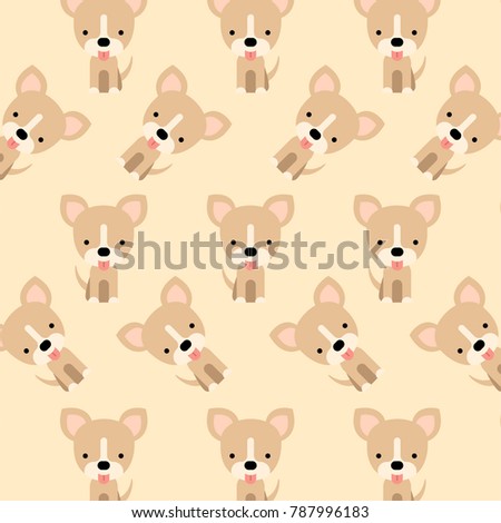 Chihuahua Dog Pattern Stock Vector 787996183 - Shutterstock