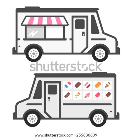 Ice Cream Truck Illustration Product Graphics Stock Vector (Royalty