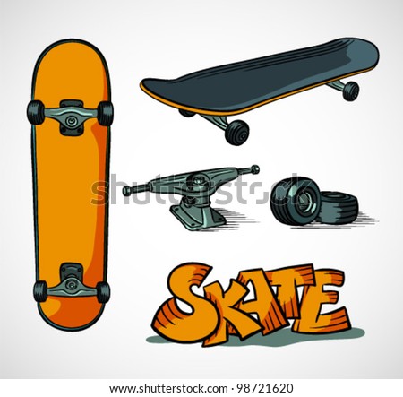 Cartoon Skateboard Stock Images, Royalty-Free Images & Vectors
