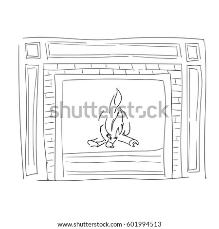 Modern Fireplace Stock Vectors, Images & Vector Art | Shutterstock