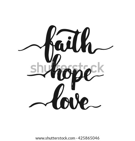 Hand Drawn Typography Lettering Phrase Faith Stock Vector 425865046 ...