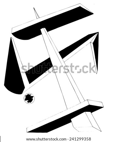 Abstract background. Vectorization of graphic drawing ink - stock vector