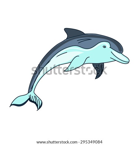 Two Dolphins Water Splash Stock Vector 77934364 - Shutterstock