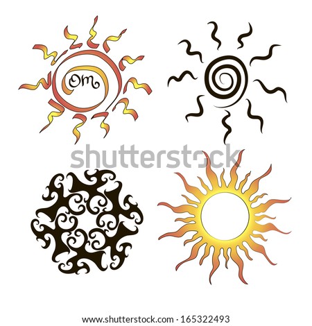 Tribal Sun Tattoo Stock Vector 165322493 - Shutterstock