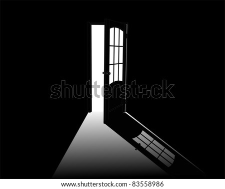 Open Door Black And White Open Door Black And White