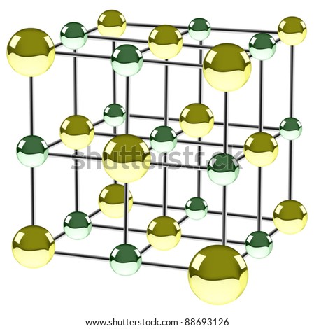 Illustration Sodium Chloride Crystal Structure Stock Vector 50841040 ...