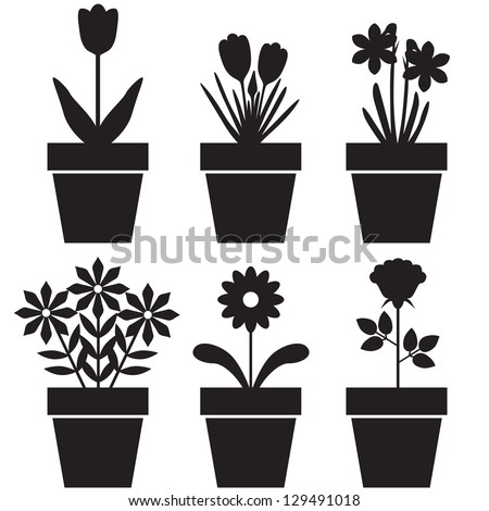 Free Free 233 Silhouette Flower Pot Svg SVG PNG EPS DXF File