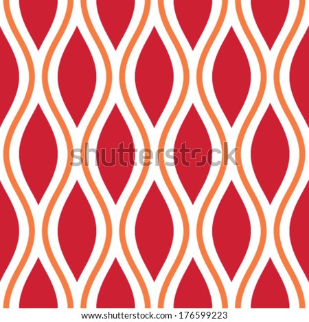 Seamless Oval and Double-S Ogee Background Pattern