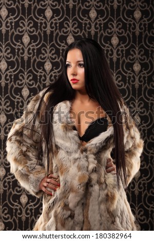 Russian Beauty Attractive Female Wearing Kokoshnik Stock 