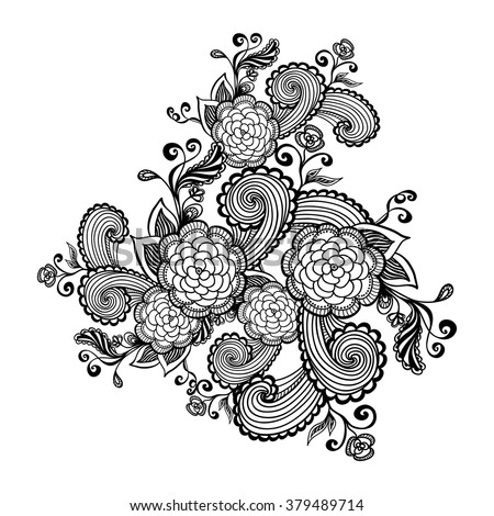 Abstract Seamless Lace Pattern Flowers Infinitely Stock Vector ...