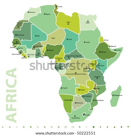 Africa Map Stock Photos, Images, & Pictures | Shutterstock