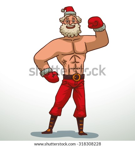 Santa Delivery/ Illustration Of Santa Claus Delivering 