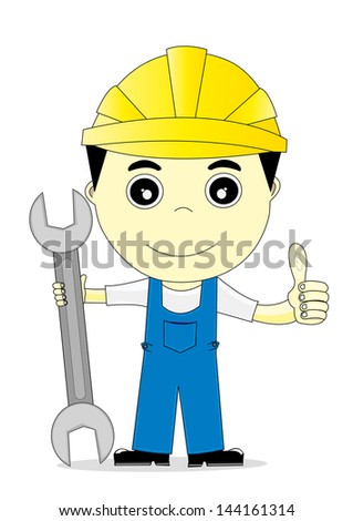 Engineer Work Cartoon Vector Stock Vector 222759808 - Shutterstock