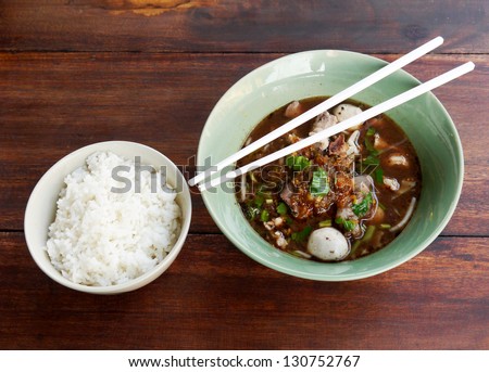 noodle and rice thai food