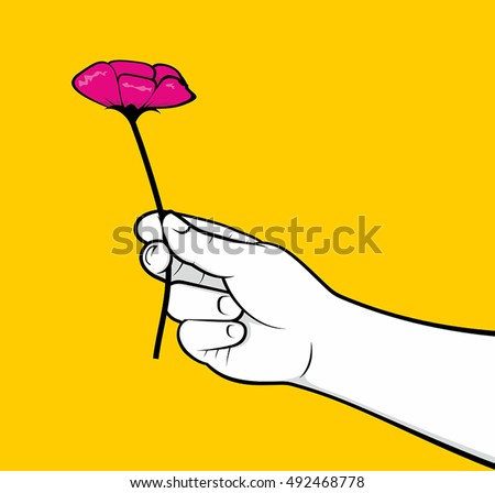 Hand Holding Flower Stock Images, Royalty-Free Images & Vectors