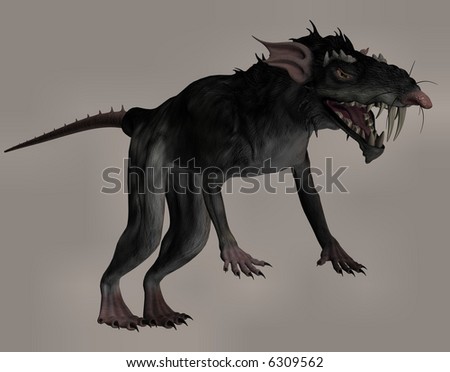 Scary Monster Rat Stock Illustration 6309580 - Shutterstock