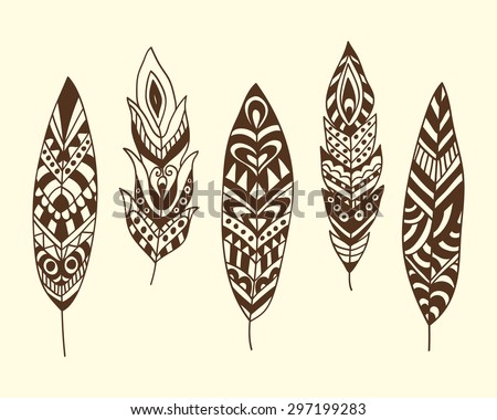 https://thumb1.shutterstock.com/display_pic_with_logo/999332/297199283/stock-vector-set-of-ethnic-feathers-indian-henna-297199283.jpg