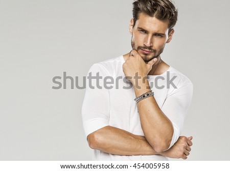Portrait of sexy man