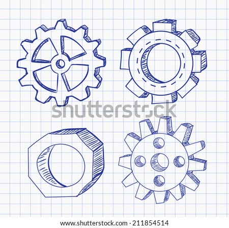 Шестеренка рисунок простой
