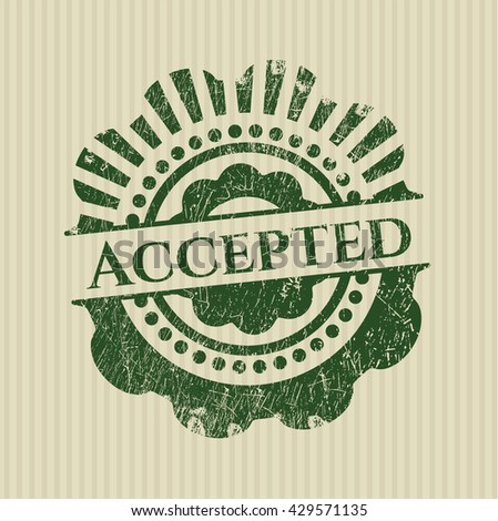 accepted stamp green