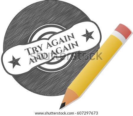 Icon Symbolizing Trying Again Colorful Vector Stock Vector