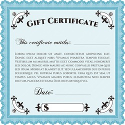 Certificate. Frame certificate template Vector.Lovely design. With ...