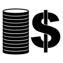 stack of coins vector