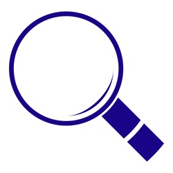 magnifying glass icon blue