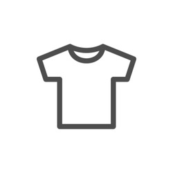 Blank baseball shirt icon outline style Royalty Free Vector