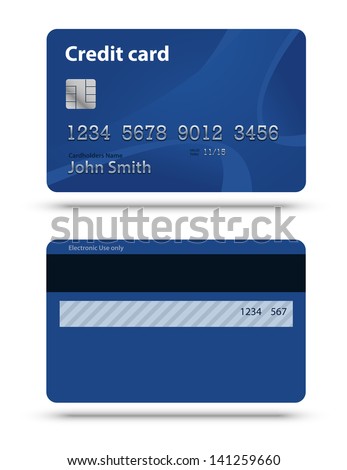 Vector credit card two sides Free Vector / 4Vector