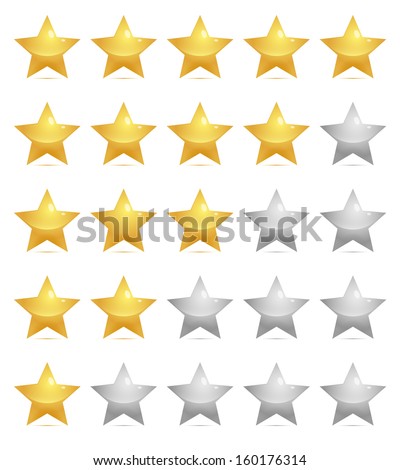 5 Star Rating System Free Vector / 4Vector