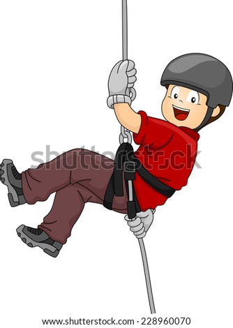 Climber Rappelling clip art Free Vector / 4Vector