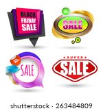 sale banner set. vector... | Shutterstock .eps vector #263484809