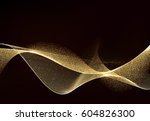 abstract gold waves design.... | Shutterstock .eps vector #604826300