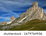 Giau pass and La Gusela peak, Nuvolau group, Dolomites, Italy