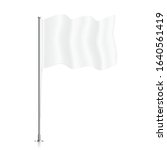 white flag on a pole. vector... | Shutterstock .eps vector #1640561419