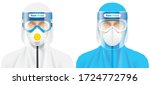 medical worker wearing virus... | Shutterstock .eps vector #1724772796
