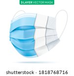 3 layer disposable face mask... | Shutterstock .eps vector #1818768716