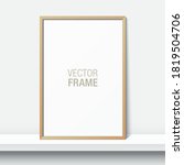 simple wooden frame standing on ... | Shutterstock .eps vector #1819504706