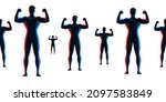 strong male bodybuilders... | Shutterstock .eps vector #2097583849
