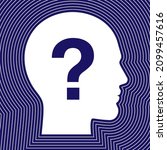 man's head with a question mark ... | Shutterstock .eps vector #2099457616