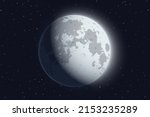realistic moon on a dark starry ... | Shutterstock .eps vector #2153235289