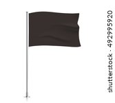 black flag template. black... | Shutterstock .eps vector #492995920