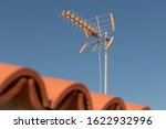 Television Antenna On A Rooftop ...