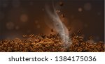 coffee background. coffee beans ... | Shutterstock .eps vector #1384175036