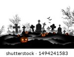 halloween night  background... | Shutterstock .eps vector #1494241583