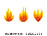 Vector Fire Flame Character...